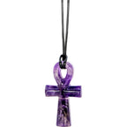 Gemstone Egyptian Ankh Necklace - Amethyst (Each): Amethyst