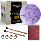 6-Inch 8-Notes Steel Tongue Drum Rain Drum - Lavender Purple