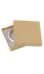 Cotton-Filled Jewelry Boxes: Kraft / Case of 100 / 5¼" × 3¾" × ⅞"