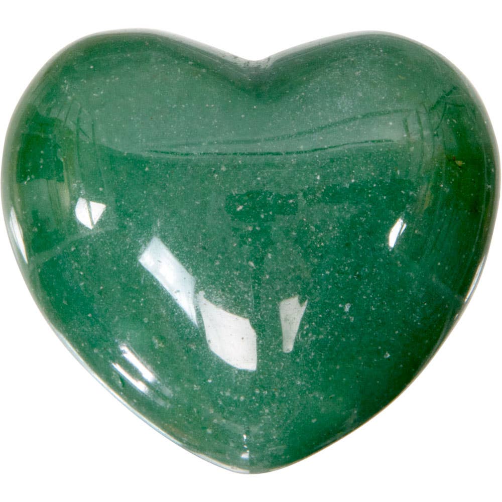 Puffed Gemstone Heart - Green Aventurine (Each)