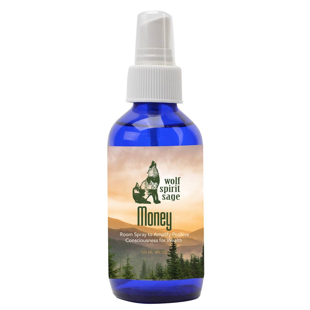 Wolf Spirit Sage Spray--Blessed Money Spray - 4 Oz.