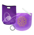 Singing Bowl - 7 Crystal Tuned B Frosted Purple Crown Chakra