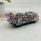 Amethyst Druzy Crystal Cluster with Angel Aura Pearly Finish: 200-300g