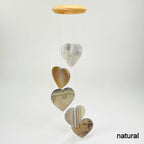Agate Heart Crystal Wind Chimes : Pink