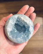 Ethically Sourced CELESTITE Crystal Spheres: 500-599 Grams