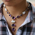 Amethyst Pearl Necklace