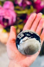 Volcano Agate Crystal Spheres, UV Fluorescent Crystal Balls: 300-349 Grams