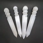 Crystal Selenite Massage Wand -Spiral Twist (RK5-48): 1 piece