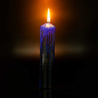 Dripping Colors Pillar Candle - Black/Blue (Each): Black/Blue