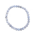 BRACELET - AGATE, BLUE LACE (6-7 MM) 7.15-7.25"