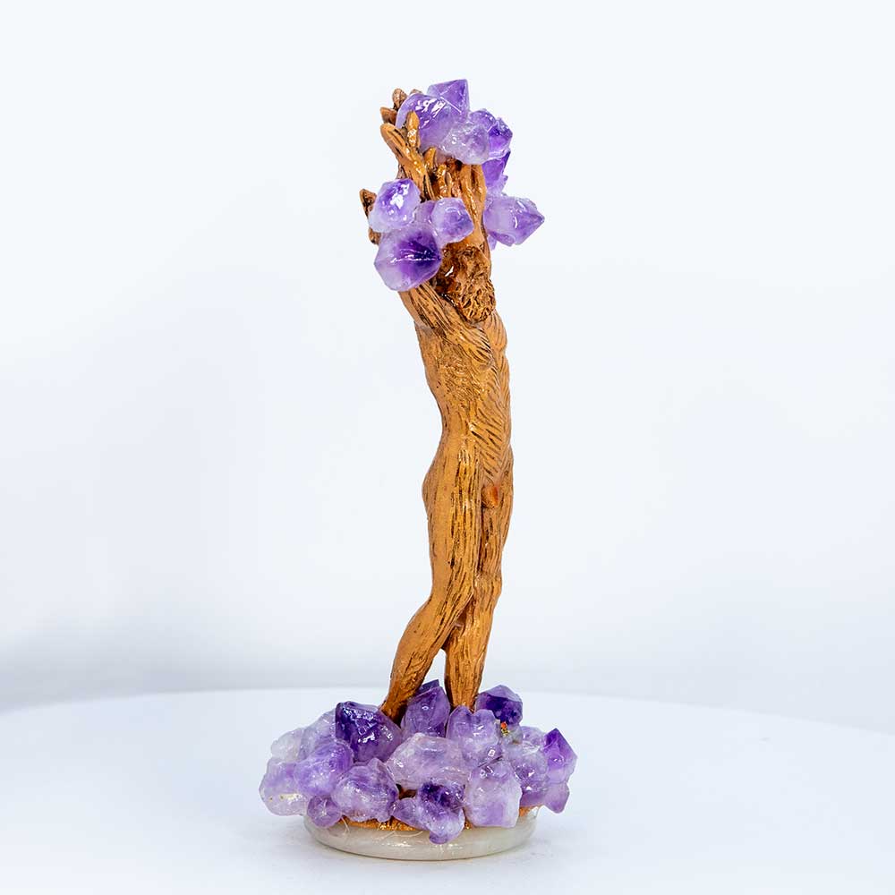 Polyresin Forest Tree God Statue - Amethyst Clusters (Each): Amethyst