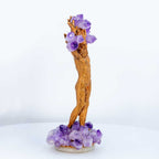 Polyresin Forest Tree God Statue - Amethyst Clusters (Each): Amethyst