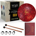 6-Inch 8-Notes Steel Tongue Drum Meditation Rain Drum: Red