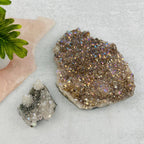 Amethyst Druzy Crystal Cluster with Angel Aura Pearly Finish: 200-300g
