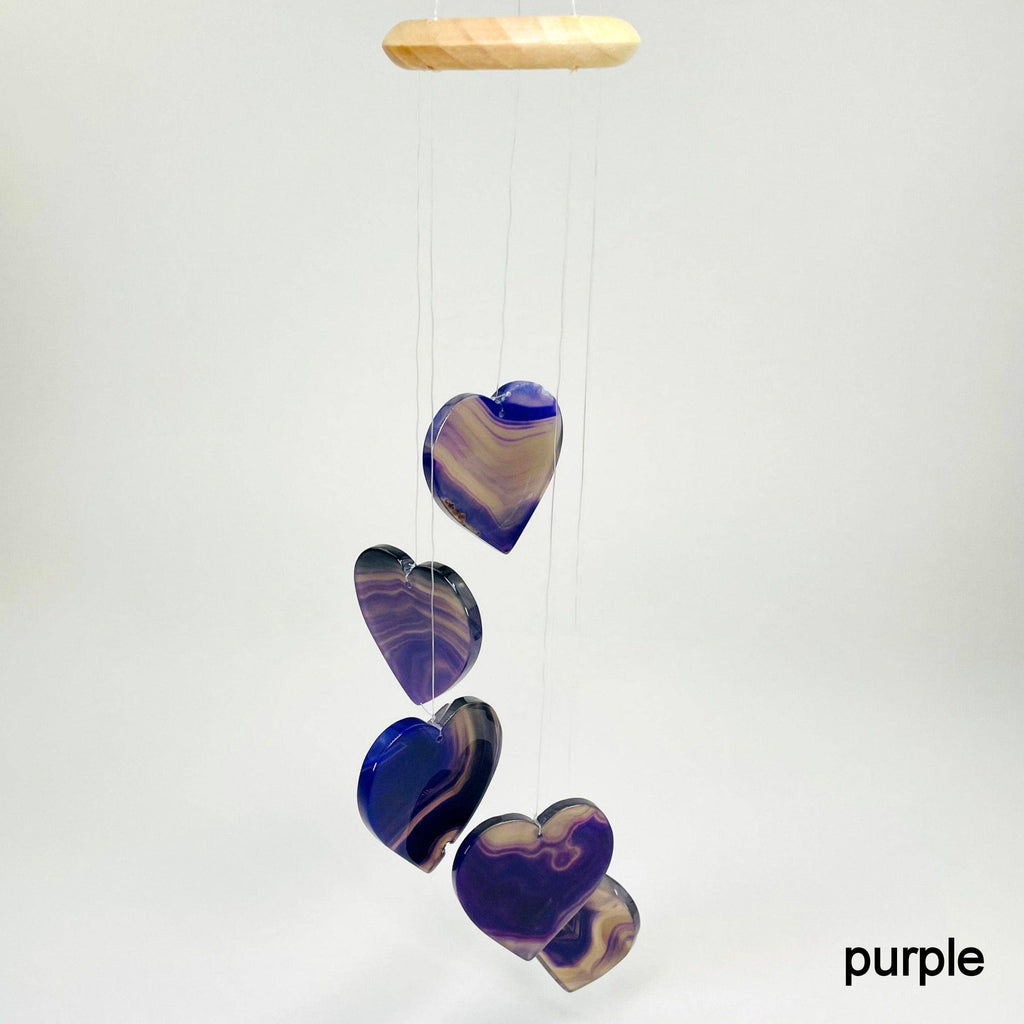 Agate Heart Crystal Wind Chimes : Mixed