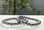 8mm Terahertz Crystal Healing Stretch Bracelet 7.5"