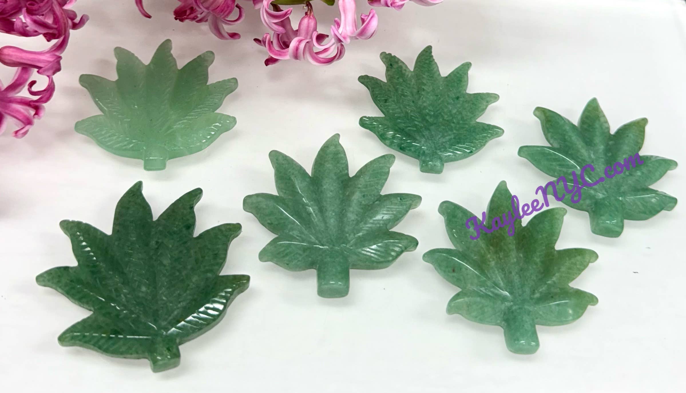 2” Natural Aventurine Pot Leaf for Healing