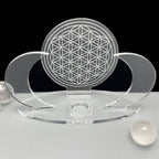 Acrylic Sphere Crystal Holder Moons - Flower of Life