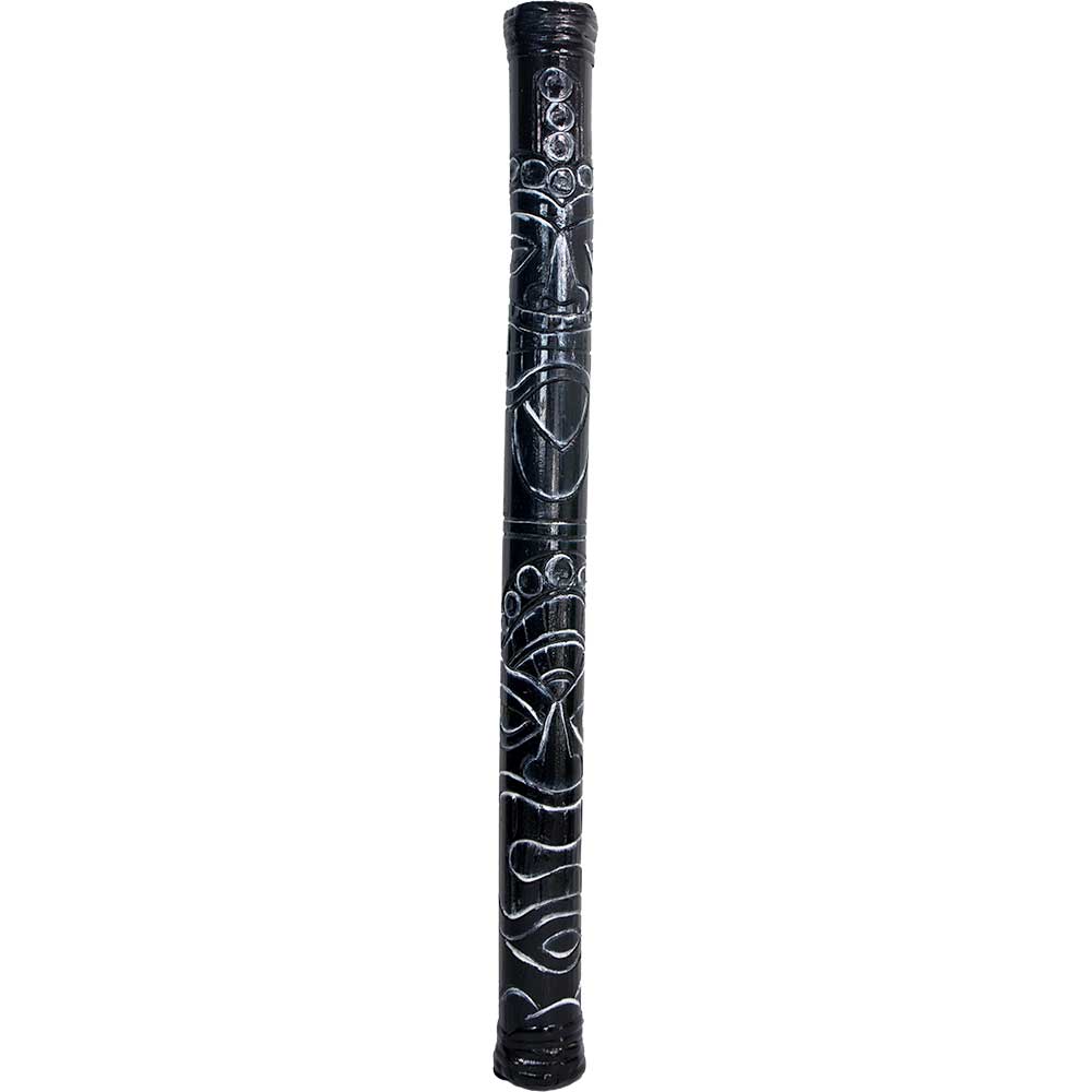 Bamboo Handcarved Rainstick - Black Tribal - Large (Each): Tribal