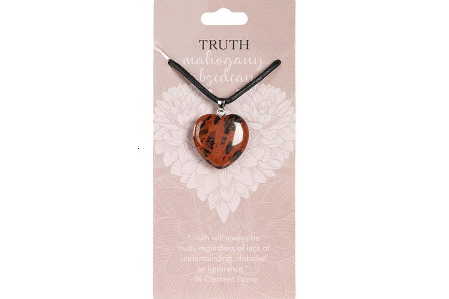 Heart Pendants: Truth (Mahogany Obsidian)