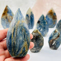 Blue Kyanite Crystal Polished Cut Base Point - By Weight: 260-300g
