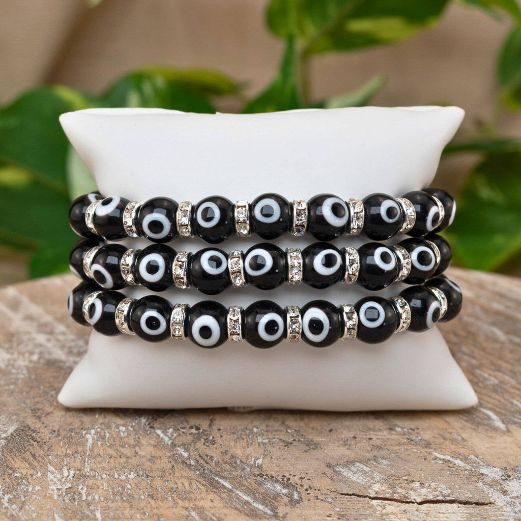 Evil Eye Bracelet: Light Blue
