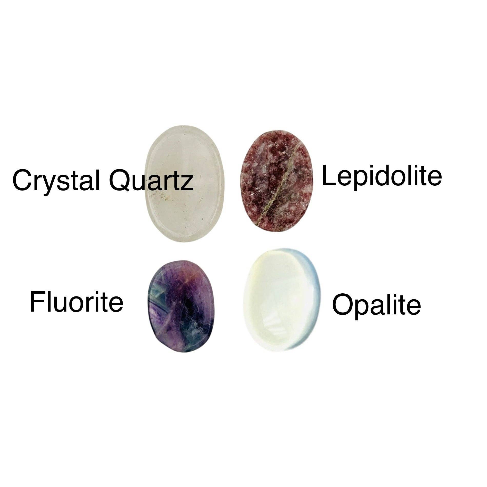 Gemstone Worry Stone - Finger Massage Stone Crystal Palm Stones: Black Obsidian / 1pc