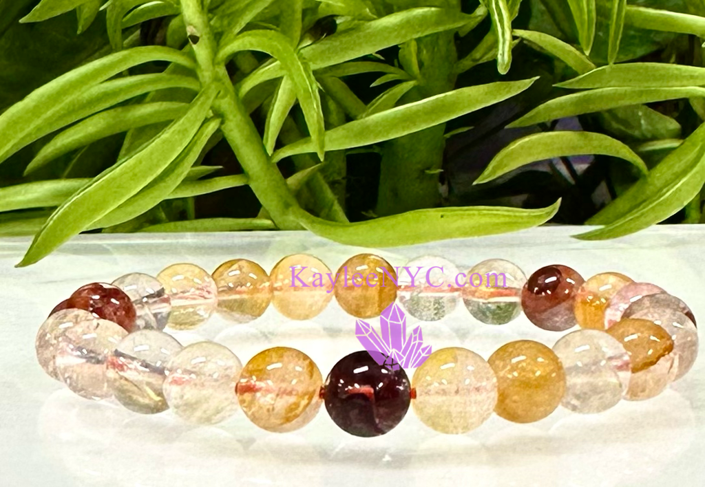 Natural Hematoid  Golden Healer 8mm Stretch Bracelets