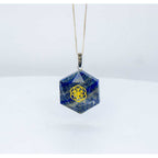 Gemstone Pendant Faceted Hexagon Seed of Life - Lapis (Each): Lapis