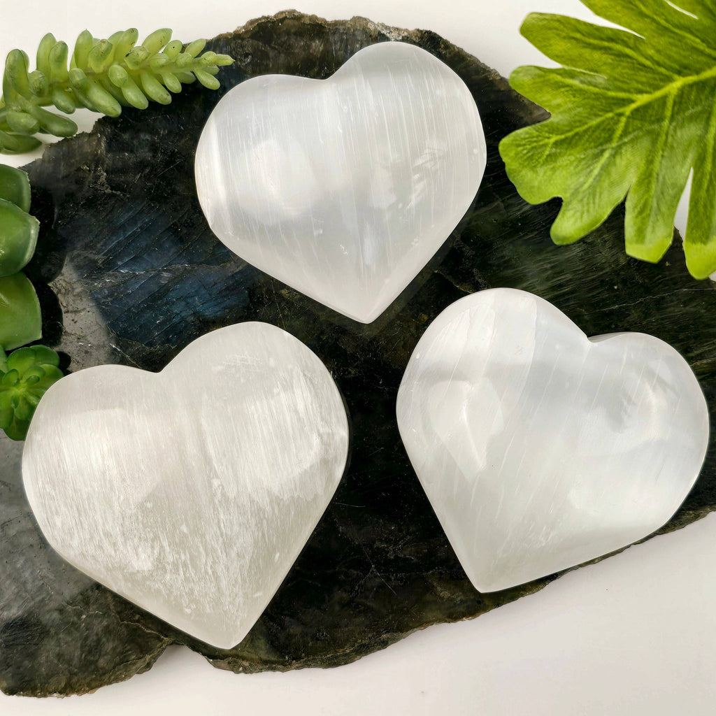 Selenite Crystal Heart  8-9 cm