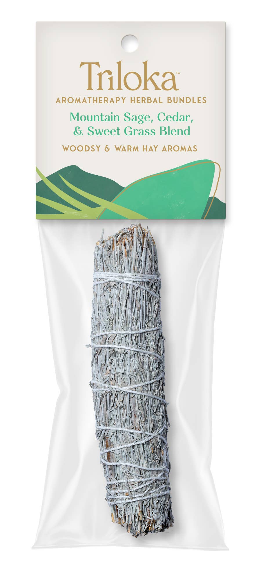 Triloka Mtn Sage, Cedar, Sweetgrass - Medium Herbal Bundle