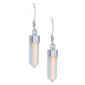 Opalite Assorted Small Pencil Earrings (22mm to 35mm H): Sterling Silver