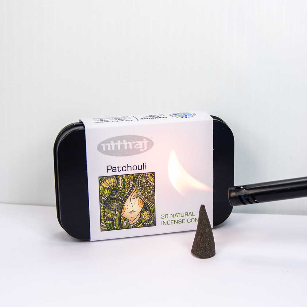 Nitiraj Natural Cones Box of 20 - Patchouli