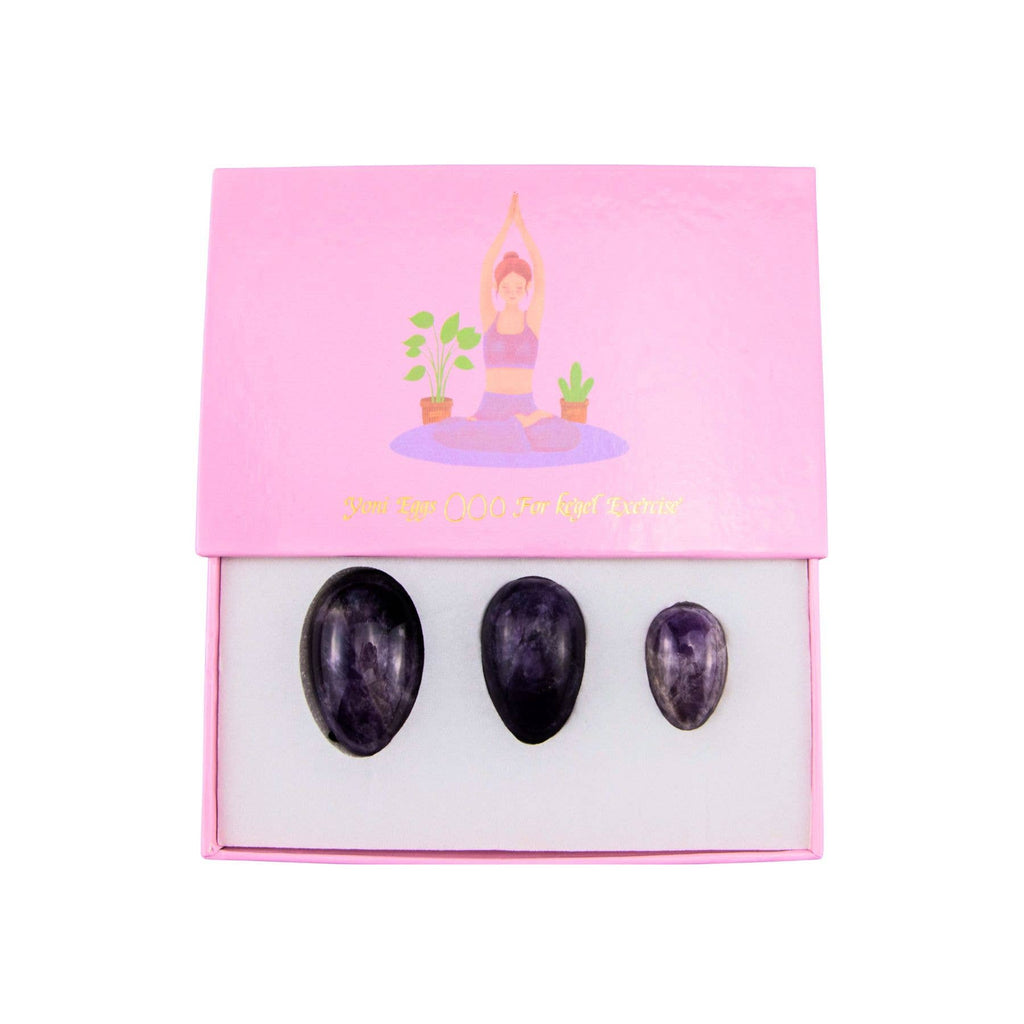 Yoni Eggs: Green Flower Jade / 4pc