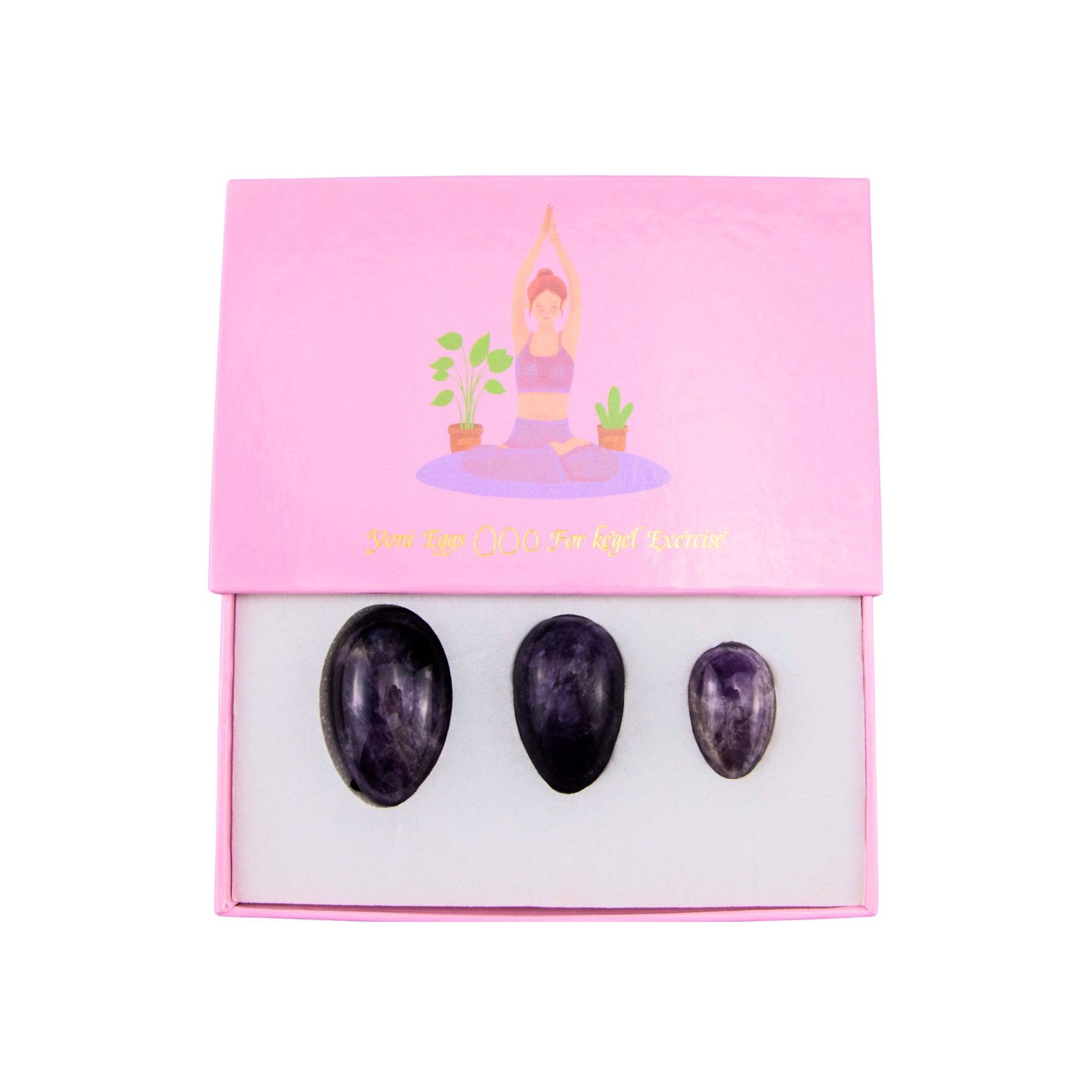 Yoni Eggs: Green Flower Jade / 4pc
