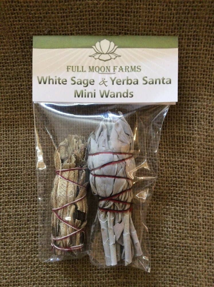 Mini White Sage and Yerba Santa Wands - Pack of 2