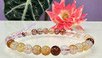 Natural Golden Healer Hematoid 6mm Crystal Stretch Bracelet