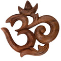 4" Wood Om Plaque