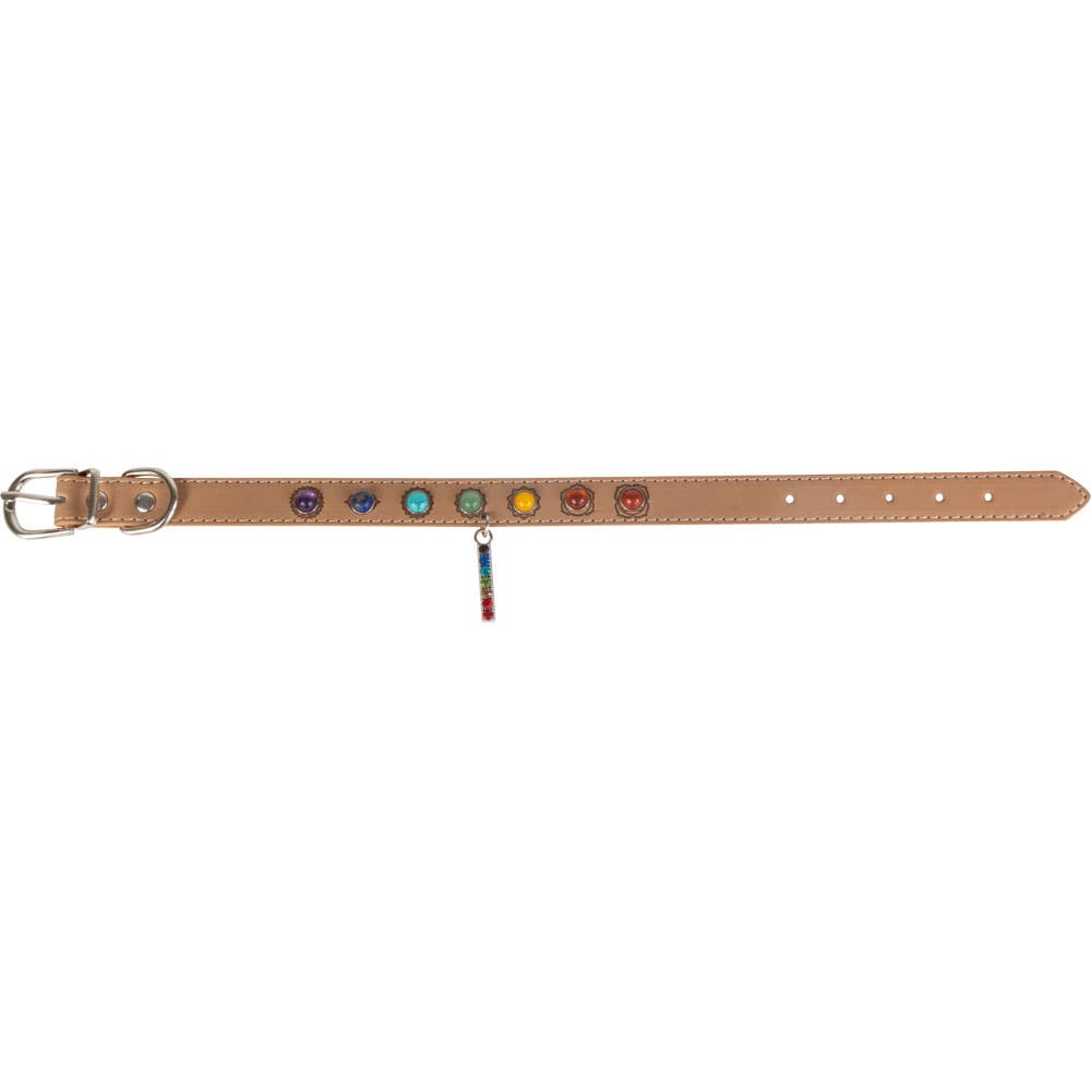 Vegan Leather Dog Collar - 7 Chakras - Medium (Each)