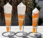 Wholesale 3-4 pcs Orange Calcite Ice Cream Cone w Stand