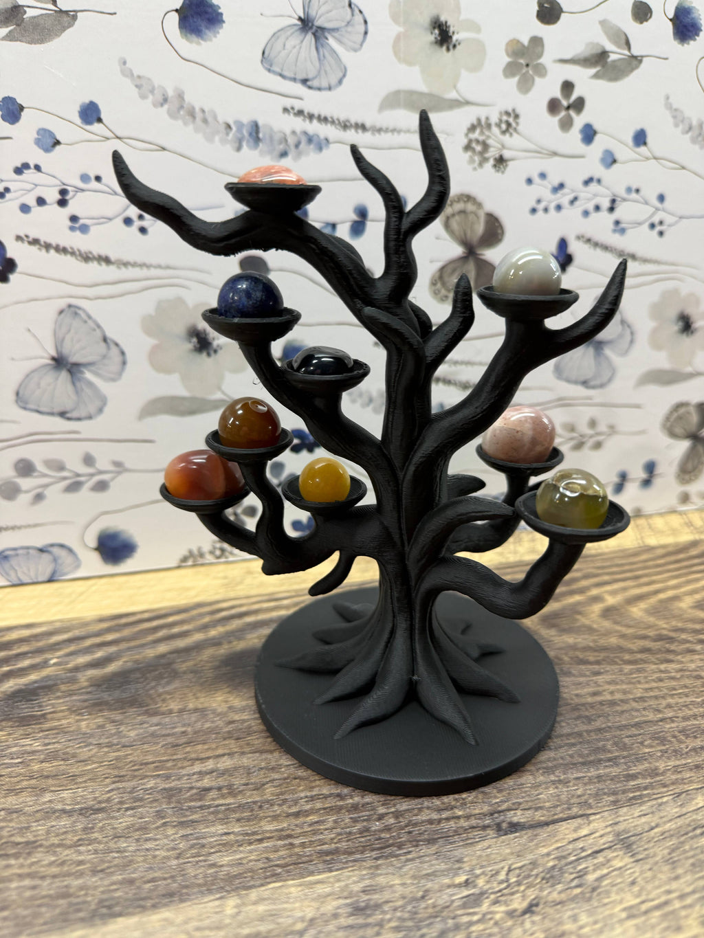 Tree Multi-Mini Crystal Sphere Holder