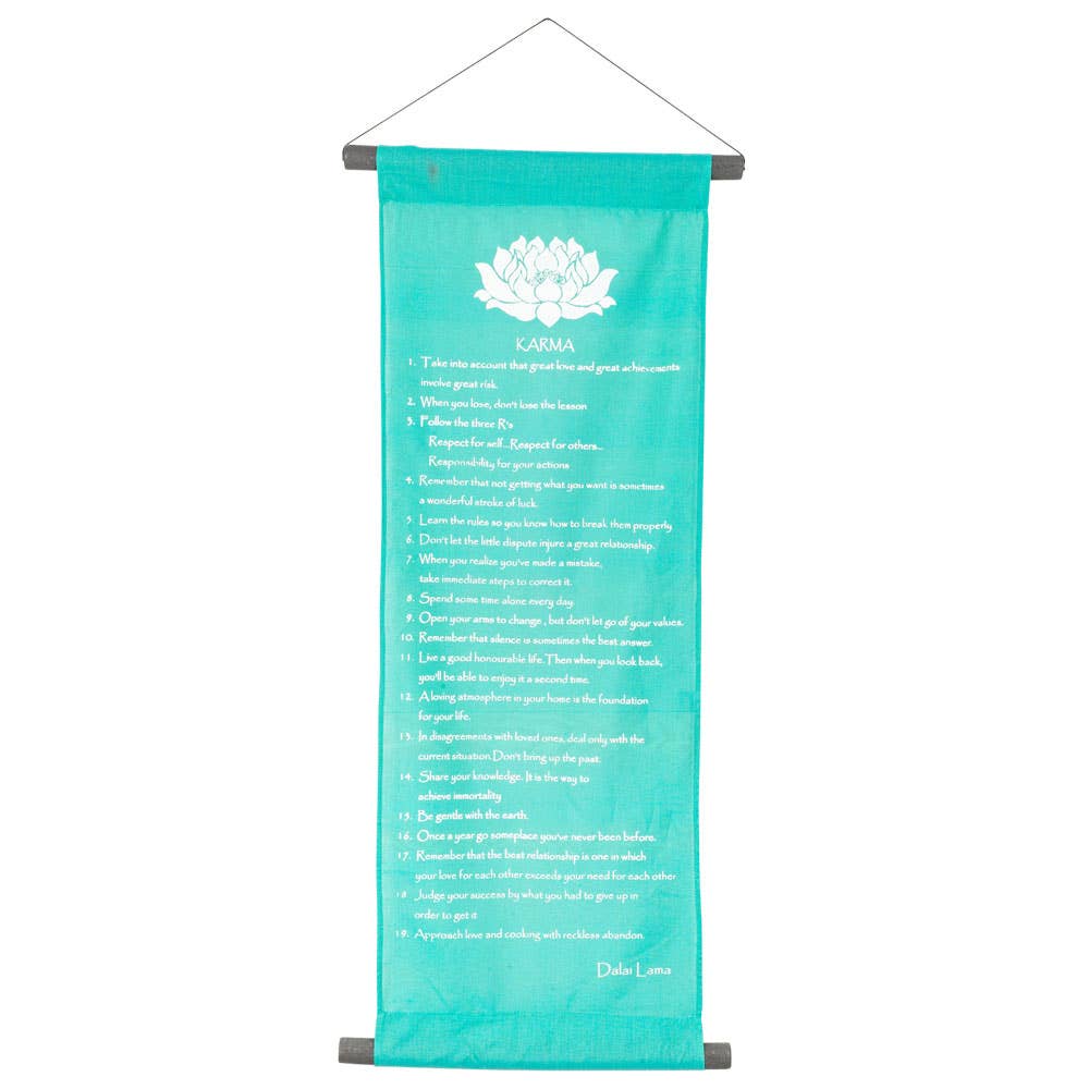Karma Banner Turquoise Color