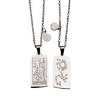 Zodiac Tarot Card & Astrology Necklace: Gold Plated / Libra