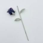 Crystal Rose - Carved Stone -: Yooperlite / Gold