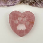 Gemstone Crystal Heart Paw - Carved Heart Paw: Gold Sheen Obsidian
