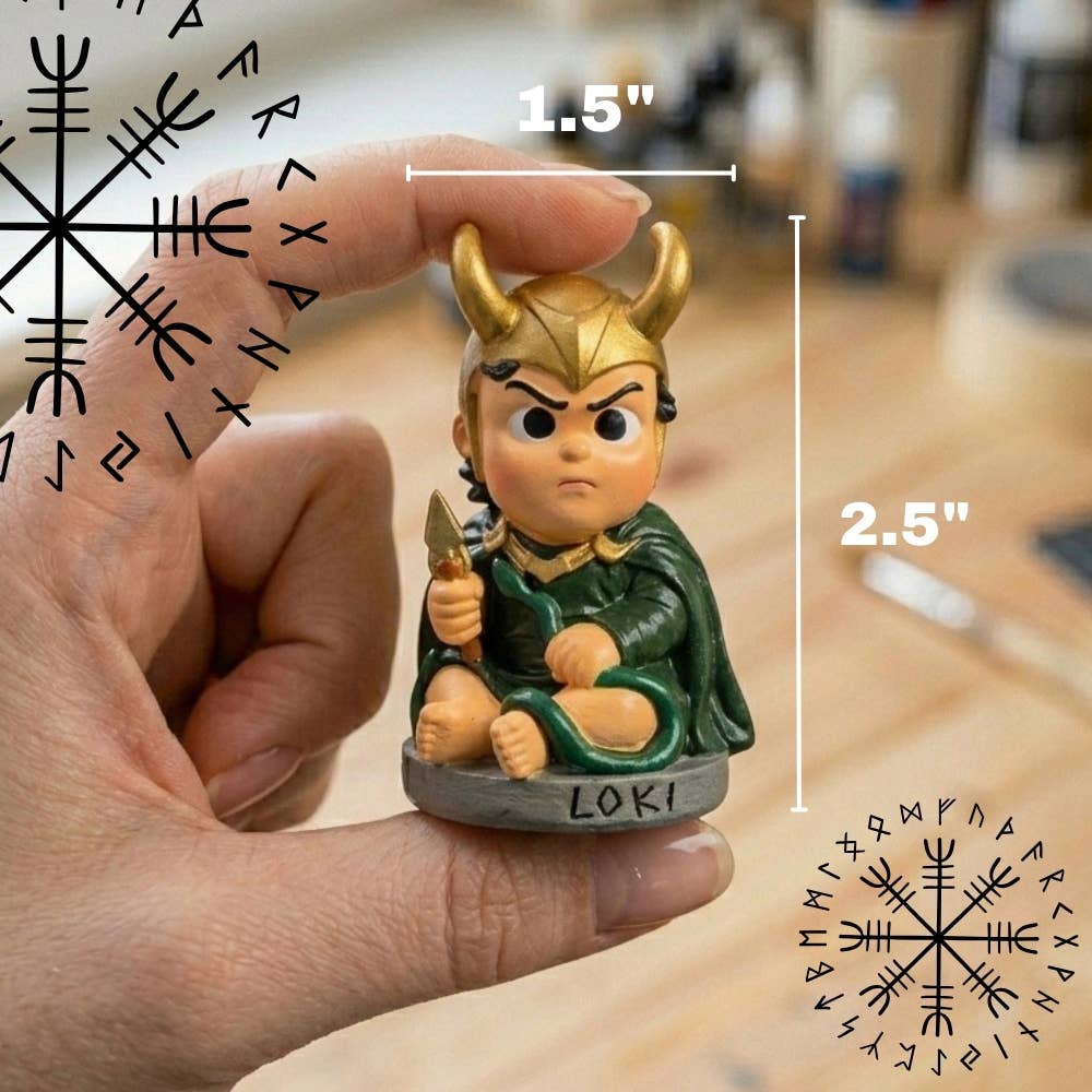 Polyresin Baby Viking Figurine - Loki (Each)