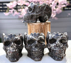 Natural Yooperlite aka Emberlite Skull Bowl Crystal Healing
