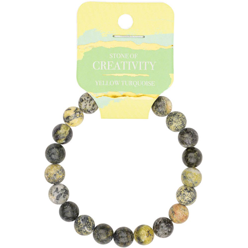 8mm Crystal Gemstone Energy Bead Stretch Bracelets: Labradorite