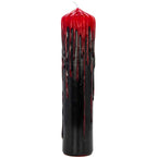 Dripping Colors Pillar Candle - Black/Red (Each): Black/Red