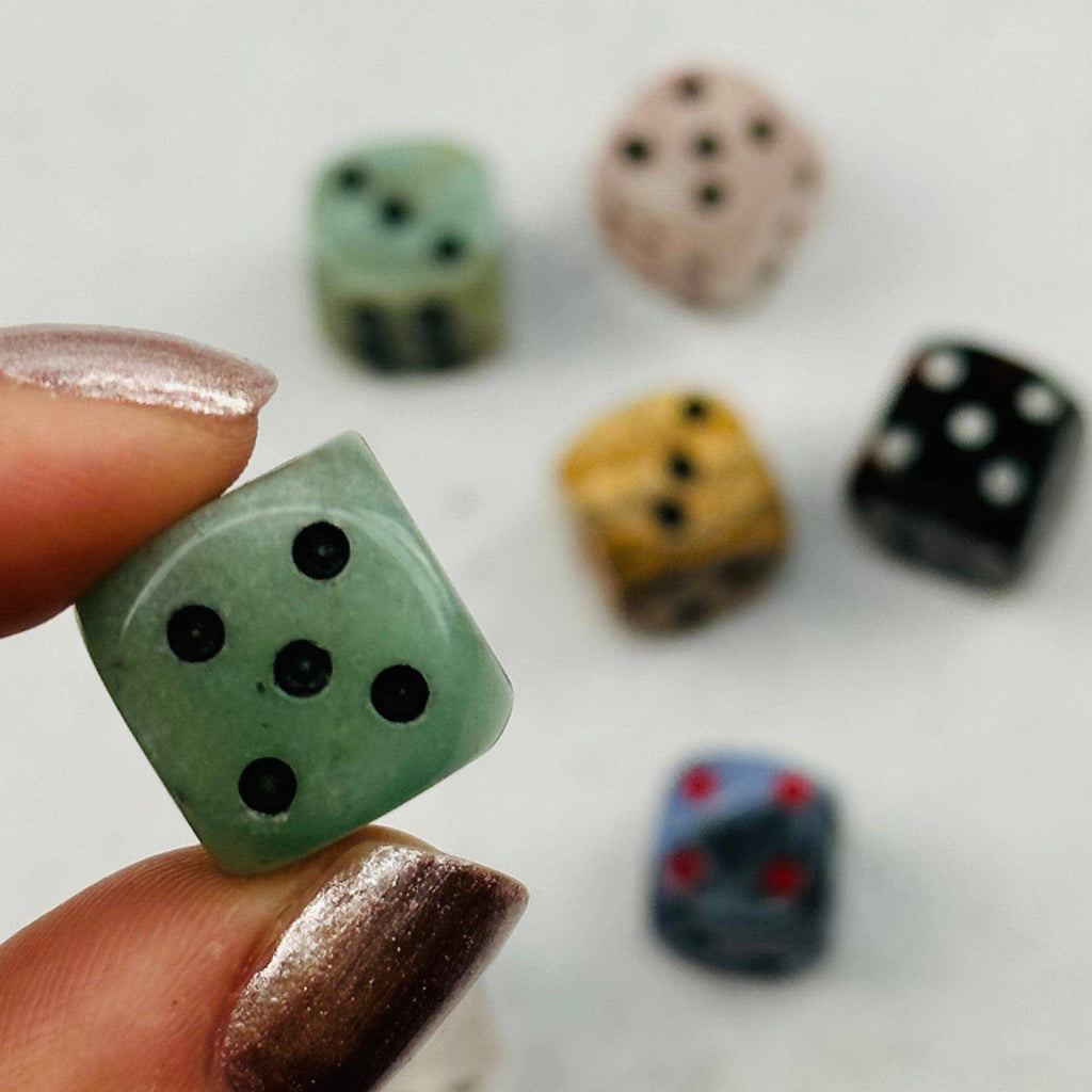 Crystal Gemstone Dice - YOU CHOOSE STONE -: Crystal Quartz